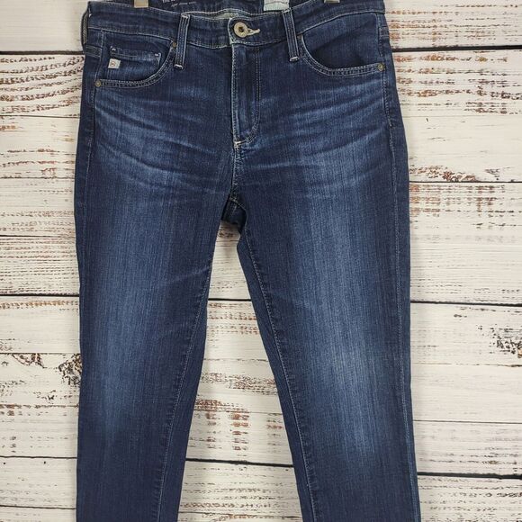 AG Adriano Goldschmied The Legging Ankle Jeans 26R Womens Low Rise Dark Wash - Picture 4 of 11